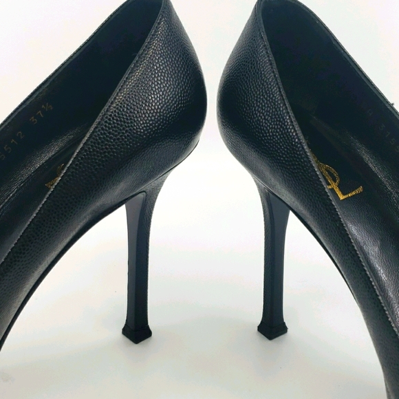 YSL Tribute Tribtoo Black leather platform pumps - Picture 10 of 12